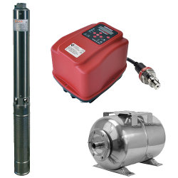 Huishoudelijke watervoorziening met bronpomp