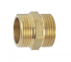 Dubbele nippel messing