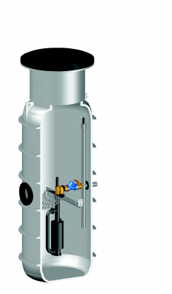 Pompen in het drukriool met één pomp