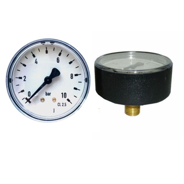 Manometer 0-10 bar Achterzijde / 1/4